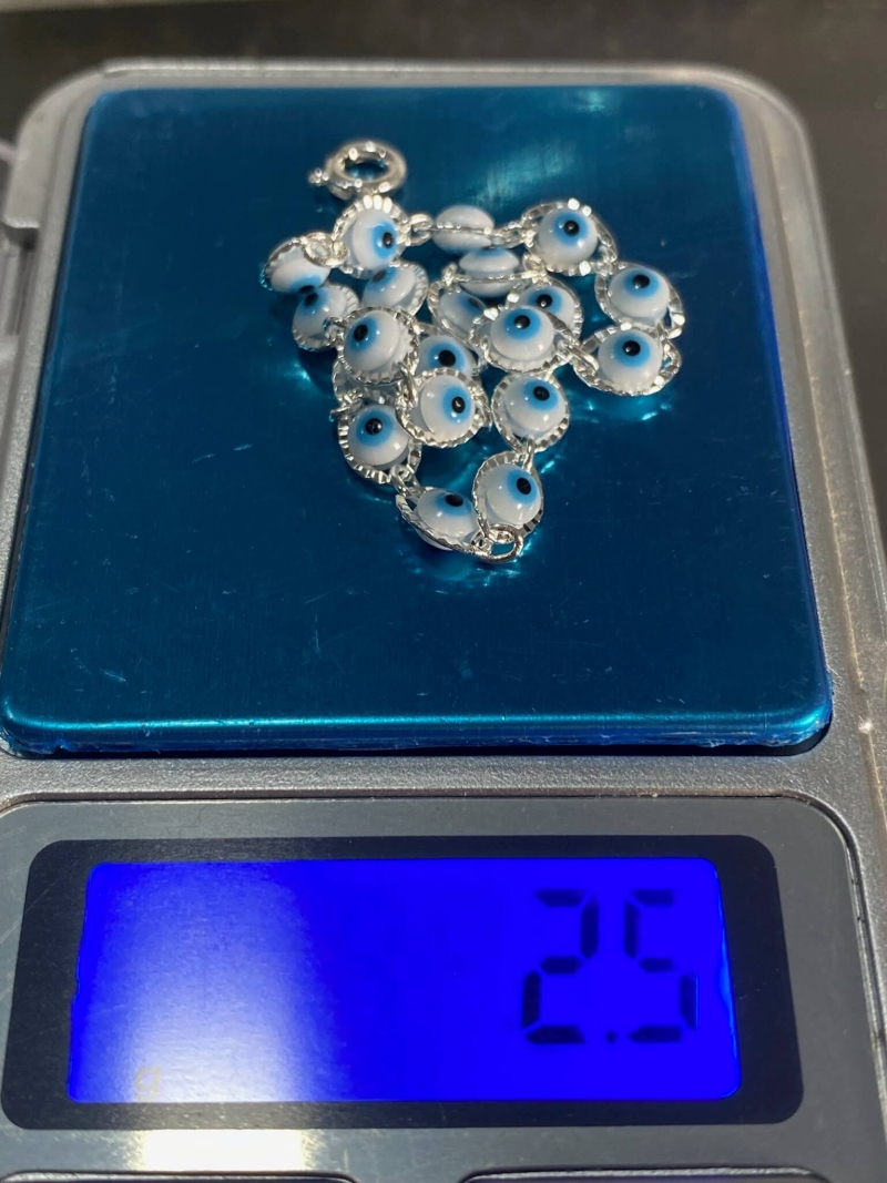 pulseira de olho grego azul claro - Image 3