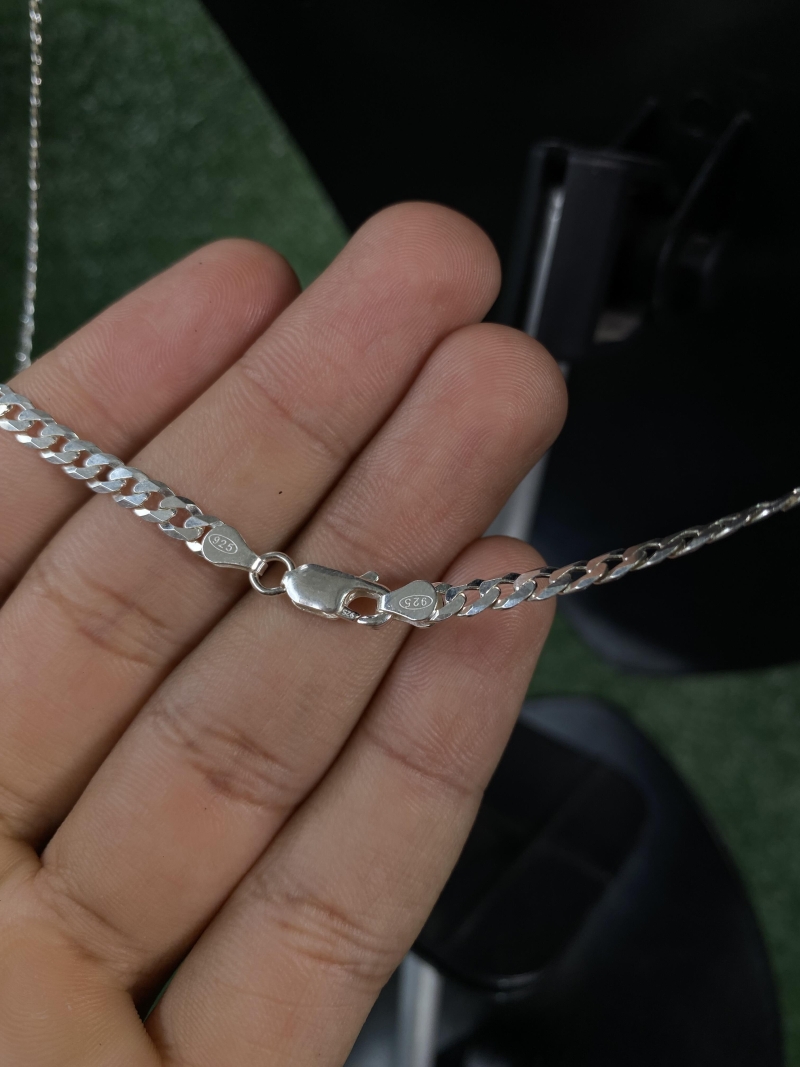 Corrente 4mm - escama de peixe - prata 925 - Image 3