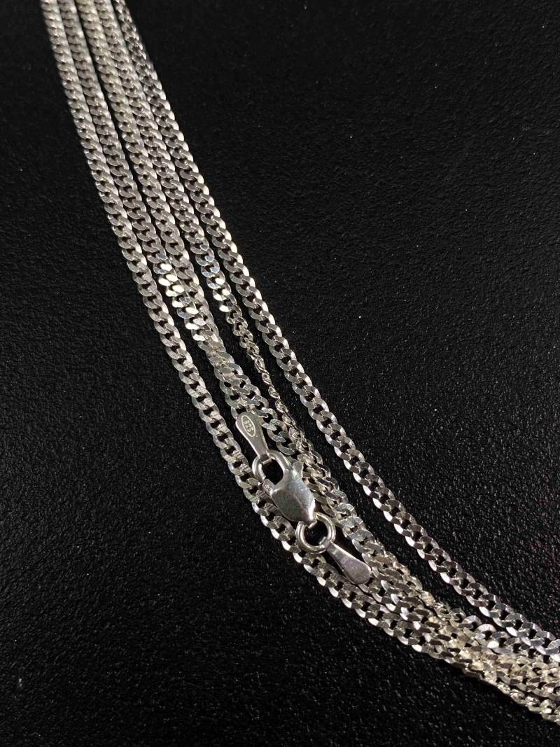 Corrente 1.9mm - escama de peixe - prata 925 - Image 3