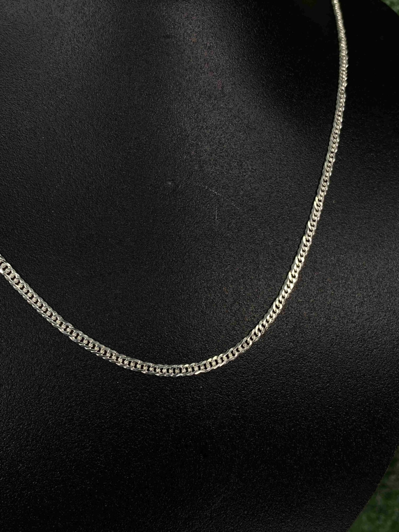 Corrente 3mm - escama de peixe elo duplo - prata 925 - Image 3